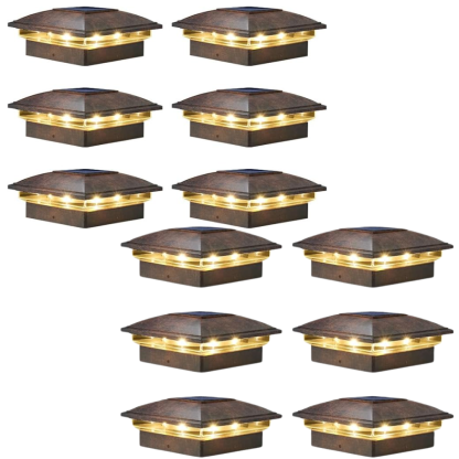 Solar Powered Post Cap Lights for Outdoor Deck And Fence