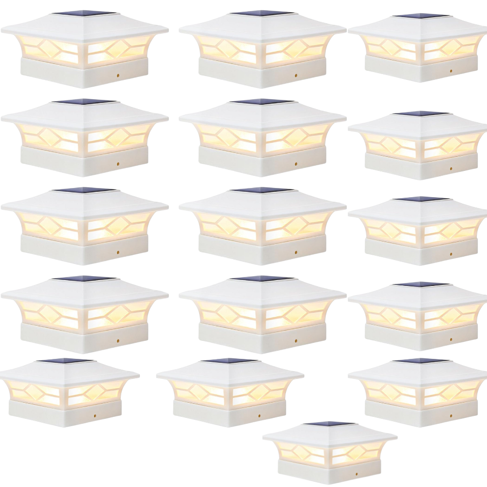Waterproof Solar Powered Post Cap Lights For Outdoor Deck