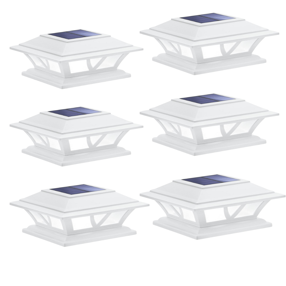 Dual Mode LED Solar Post Cap Lights for Outdoor Deck
