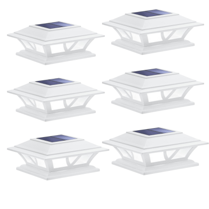 Dual Mode LED Solar Post Cap Lights for Outdoor Deck