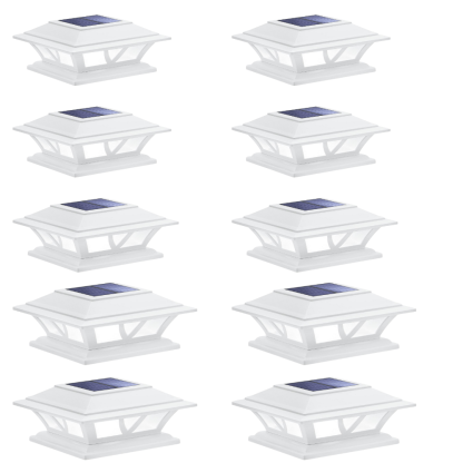 Dual Mode LED Solar Post Cap Lights for Outdoor Deck