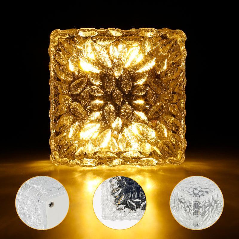 4 Pieces Solar LED Ice Cubes – Outdoor Lighting for Pathways-Solar Wind LED Chime