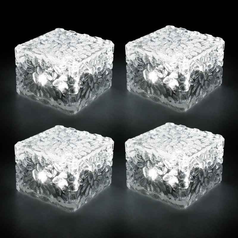 4 Pieces Solar LED Ice Cubes – Outdoor Lighting for Pathways-Solar Wind LED Chime
