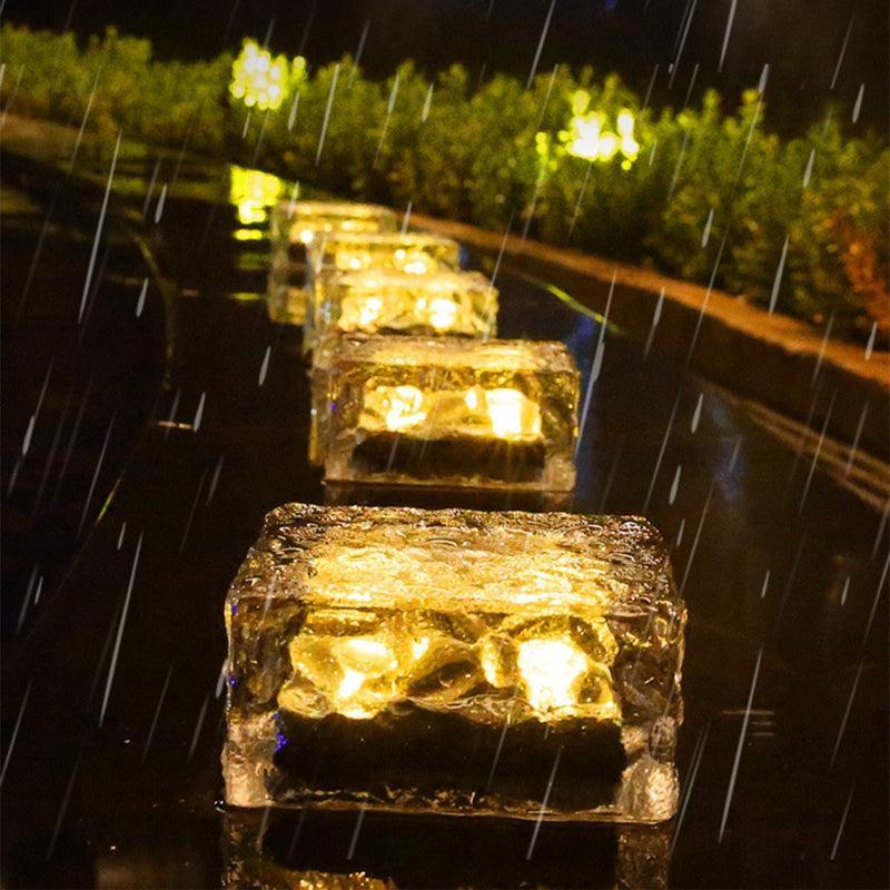 4 Pieces Solar LED Ice Cubes – Outdoor Lighting for Pathways-Solar Wind LED Chime