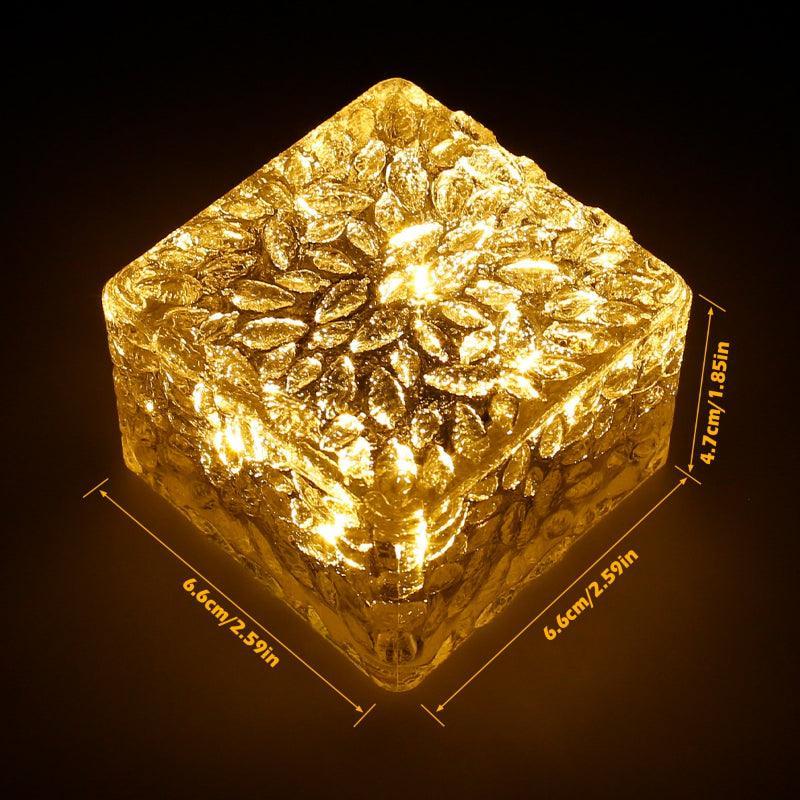 4 Pieces Solar LED Ice Cubes – Outdoor Lighting for Pathways-Solar Wind LED Chime