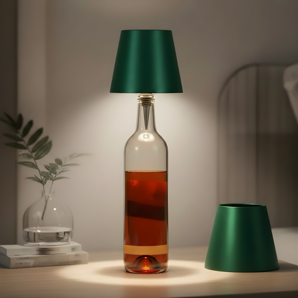 Wireless Rechargeable Bottle Lamp With Dimmer