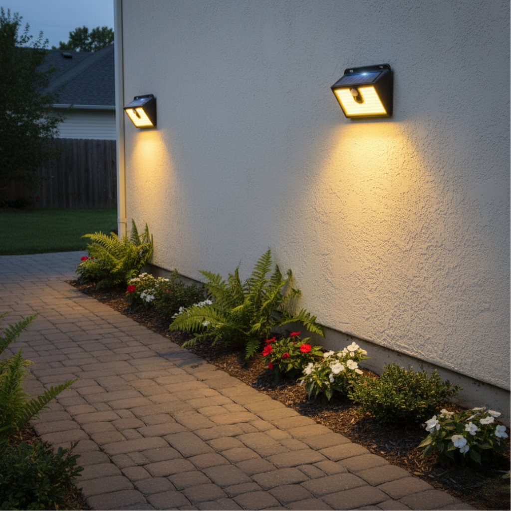 Solar Motion Sensor Outdoor Lights