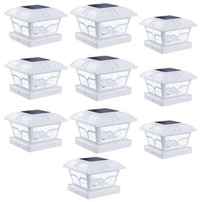 Dual Color Solar Post Cap Lights For Outdoor Fence And Deck