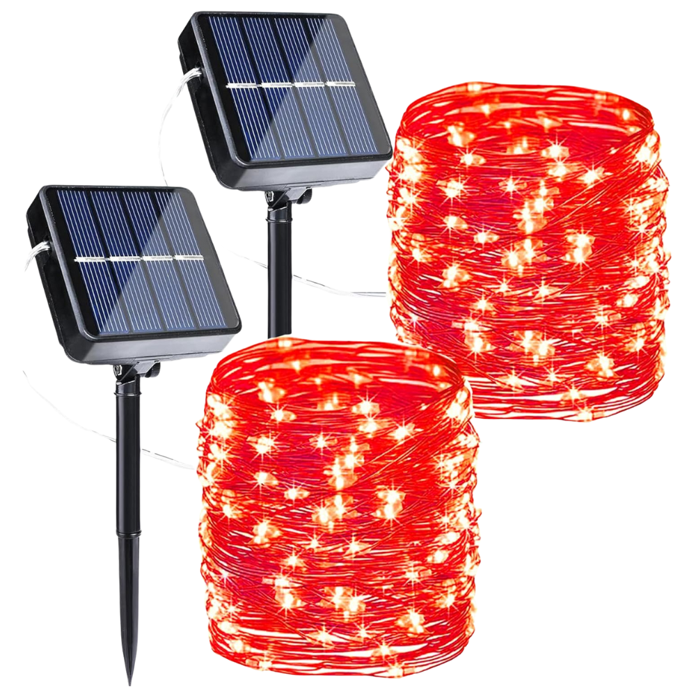 Halloween Solar String Lights Outdoor With 8 Twinkle Modes