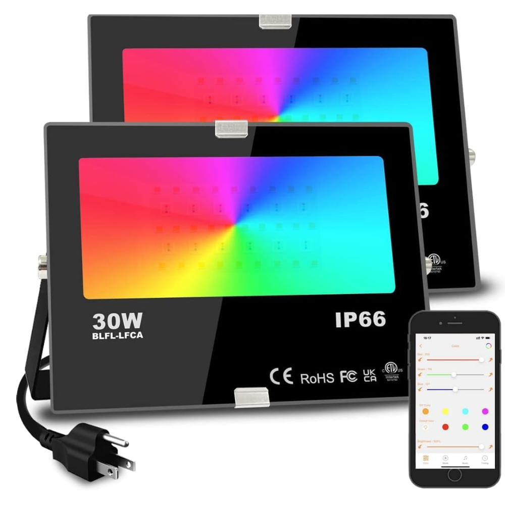RGBW Smart 30W LED Flood Outdoor Lights