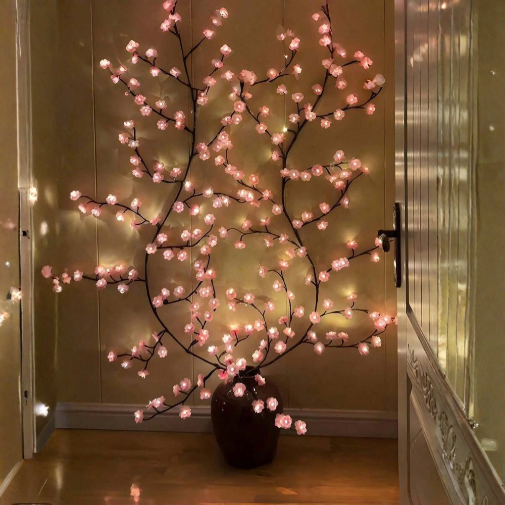 Pack Of 1 USB Powered Cherry Blossom LED Branch Light 8 Flashing Modes