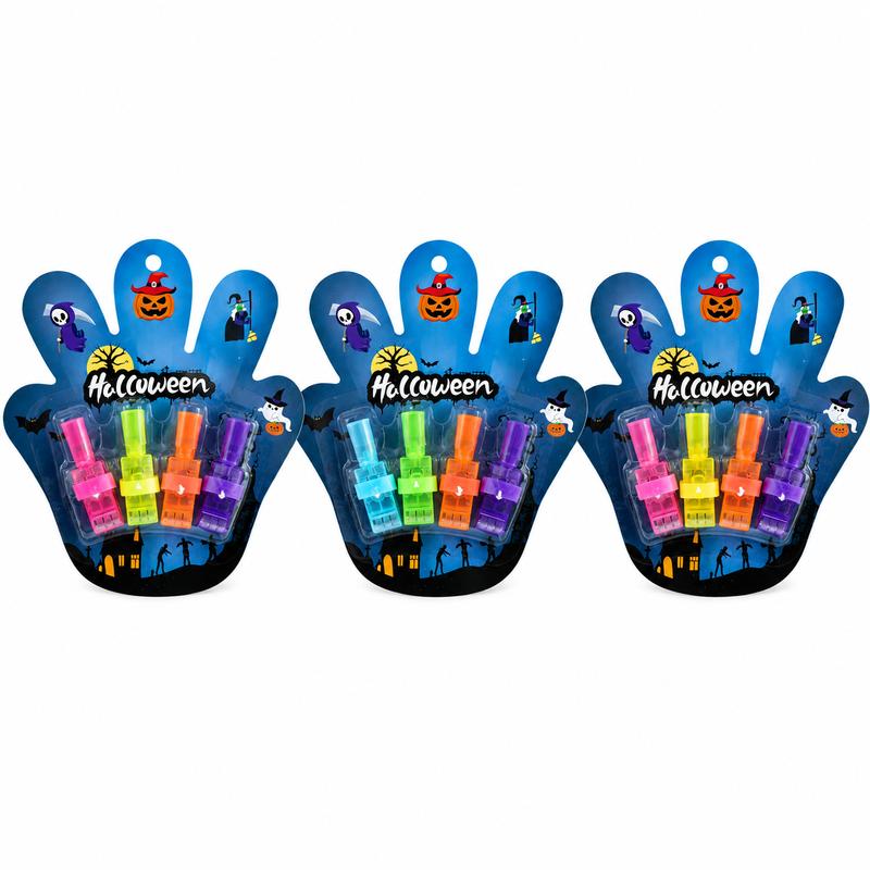 Halloween Themed LED Projector Rings With Random Patterns For Kids