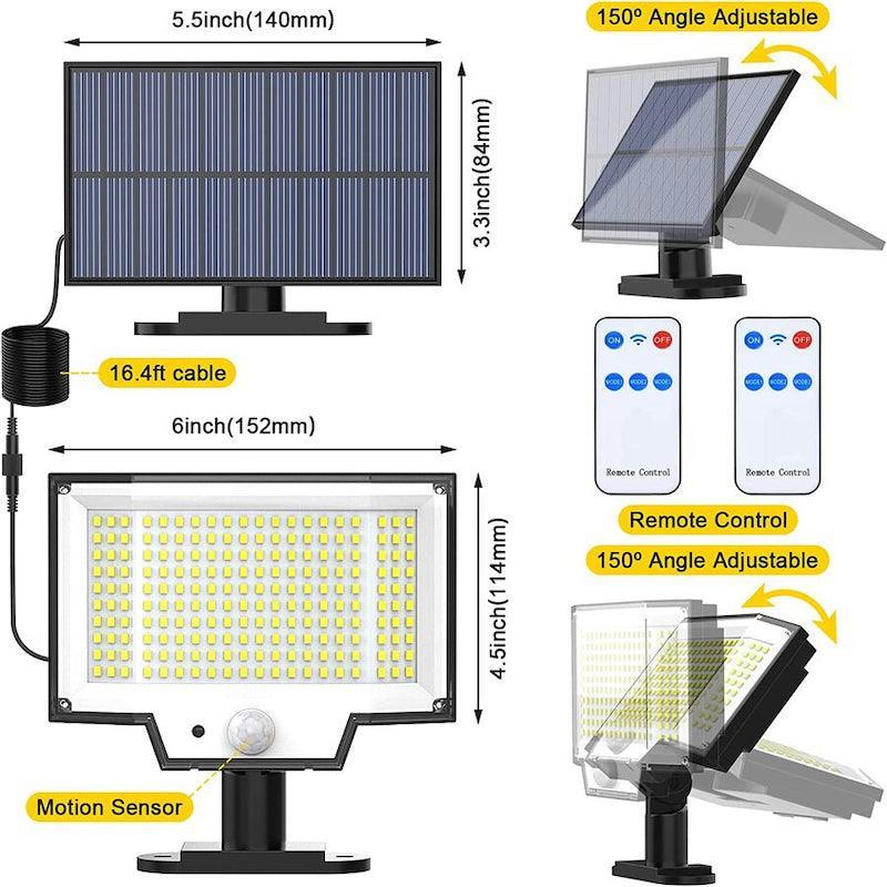 200 LED Motion Sensor Solar Lights – Bright Outdoor Security-Solar Wind LED Chime