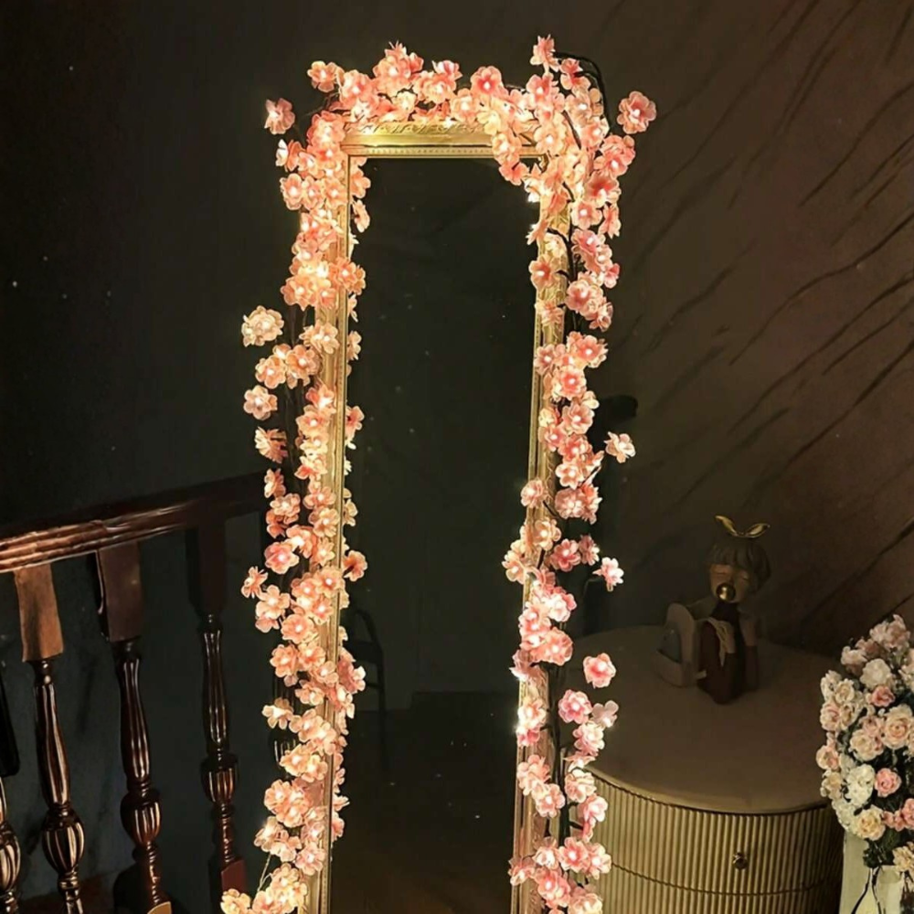 Pack Of 1 USB Powered Cherry Blossom LED Branch Light 8 Flashing Modes