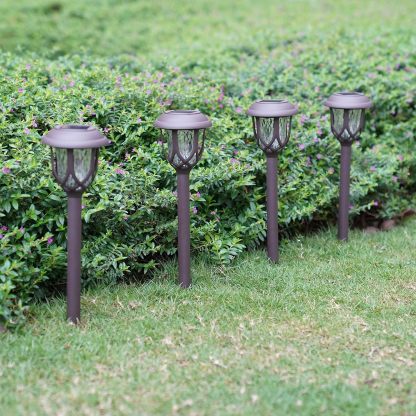 Pack Of 10 Solar Pathway Lights For Outdoor Garden