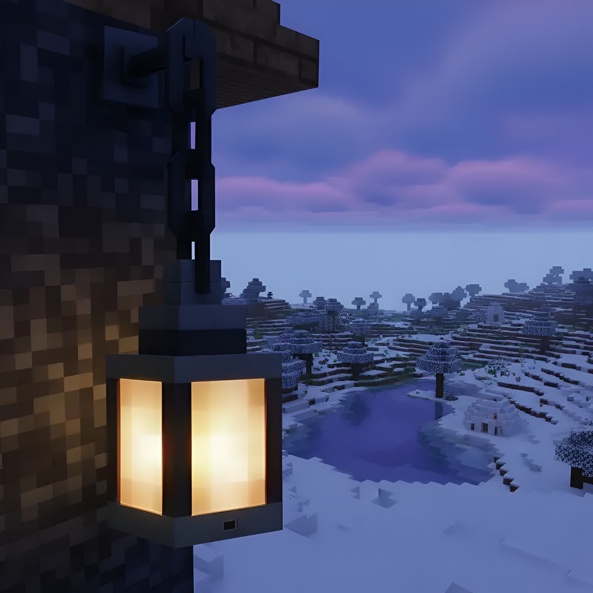 Pixel Minecraft Soul Lantern Night Lamp 16 Color RGB Rechargeable Light Remote Control Handmade