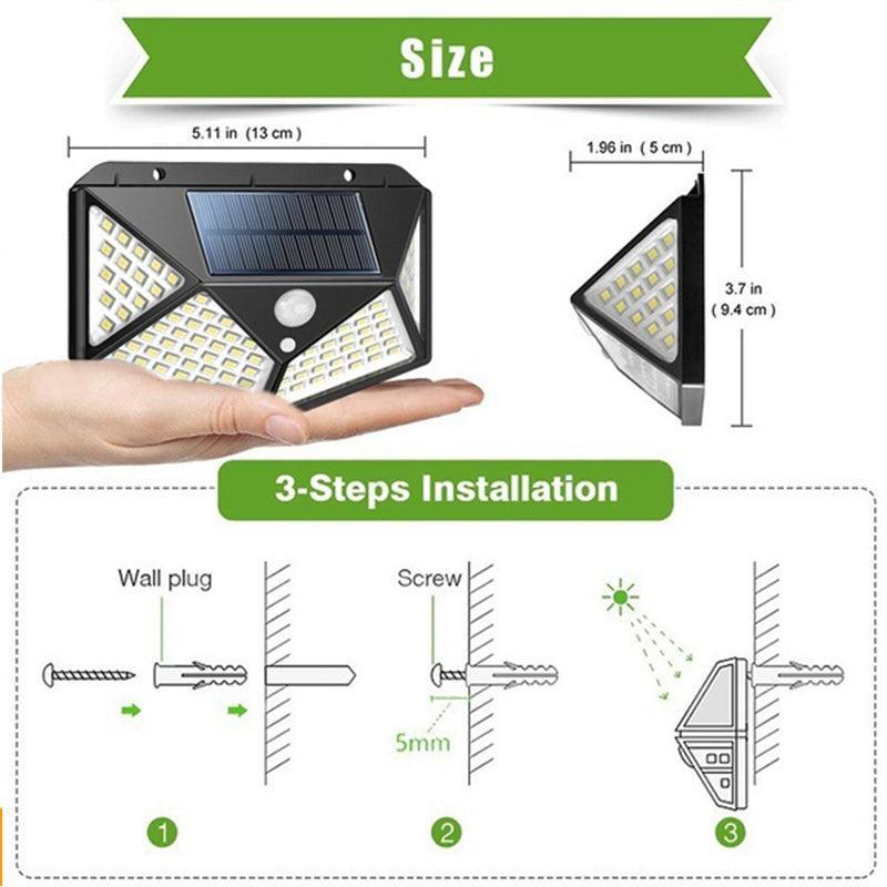 100 LED Solar Wall Motion Light – Bright and Weatherproof-Solar Wind LED Chime