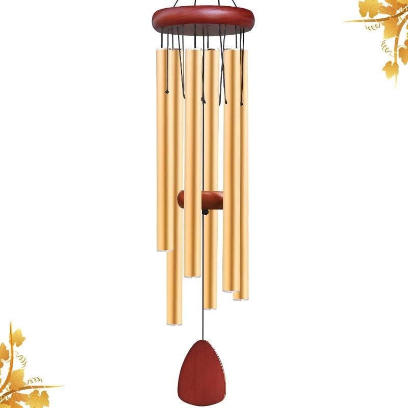 Outdoor Memorial Wind Chime With Teardrop Design-Solar Wind LED Chime
