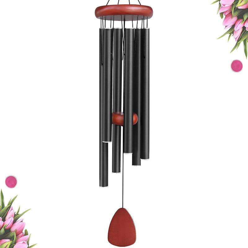 Outdoor Memorial Wind Chime With Teardrop Design-Solar Wind LED Chime