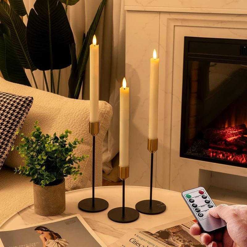 6 Pairs Flameless Taper Candles – Elegant LED Home Décor-Solar Wind LED Chime
