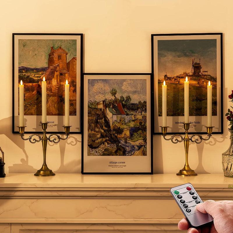 6 Pairs Flameless Taper Candles – Elegant LED Home Décor-Solar Wind LED Chime
