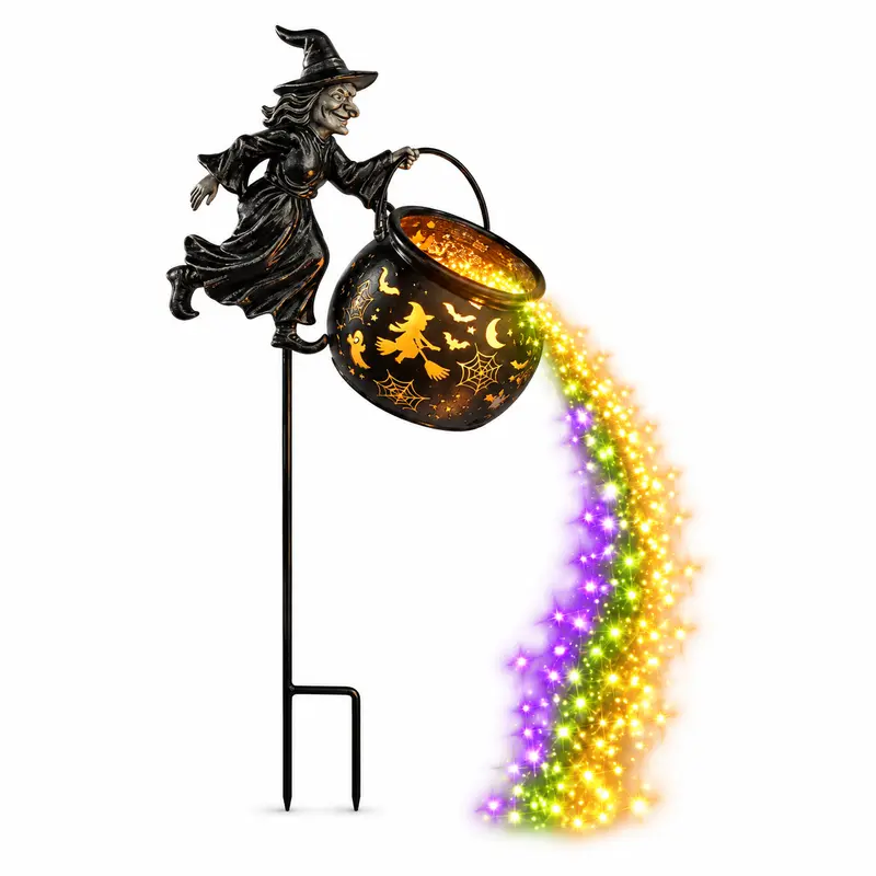 Halloween Cauldron Decorative Light For Home And Garden