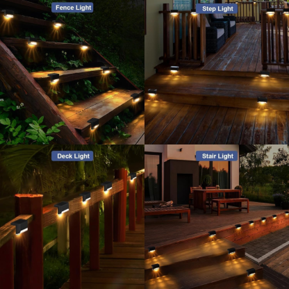 Solar Deck Lights Outdoor  Waterproof LED
