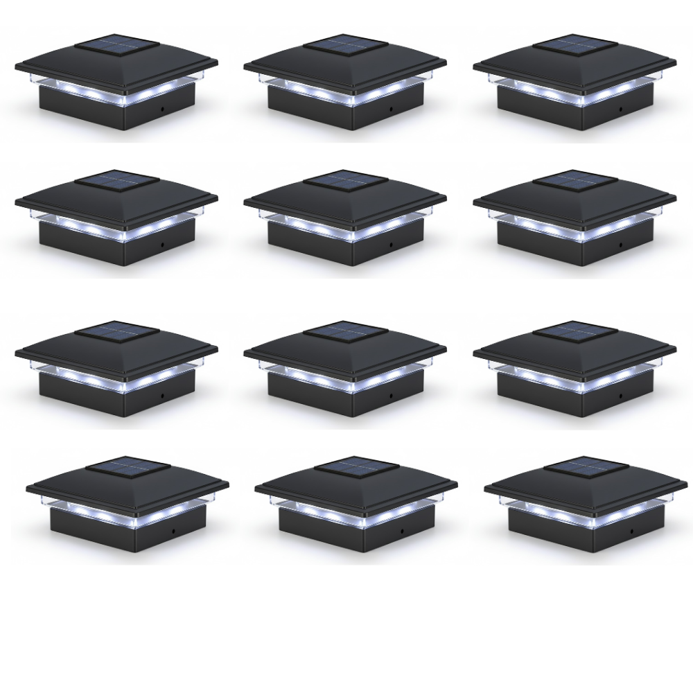 Dual Mode Waterproof Solar Post Cap Lights for Outdoor Fence