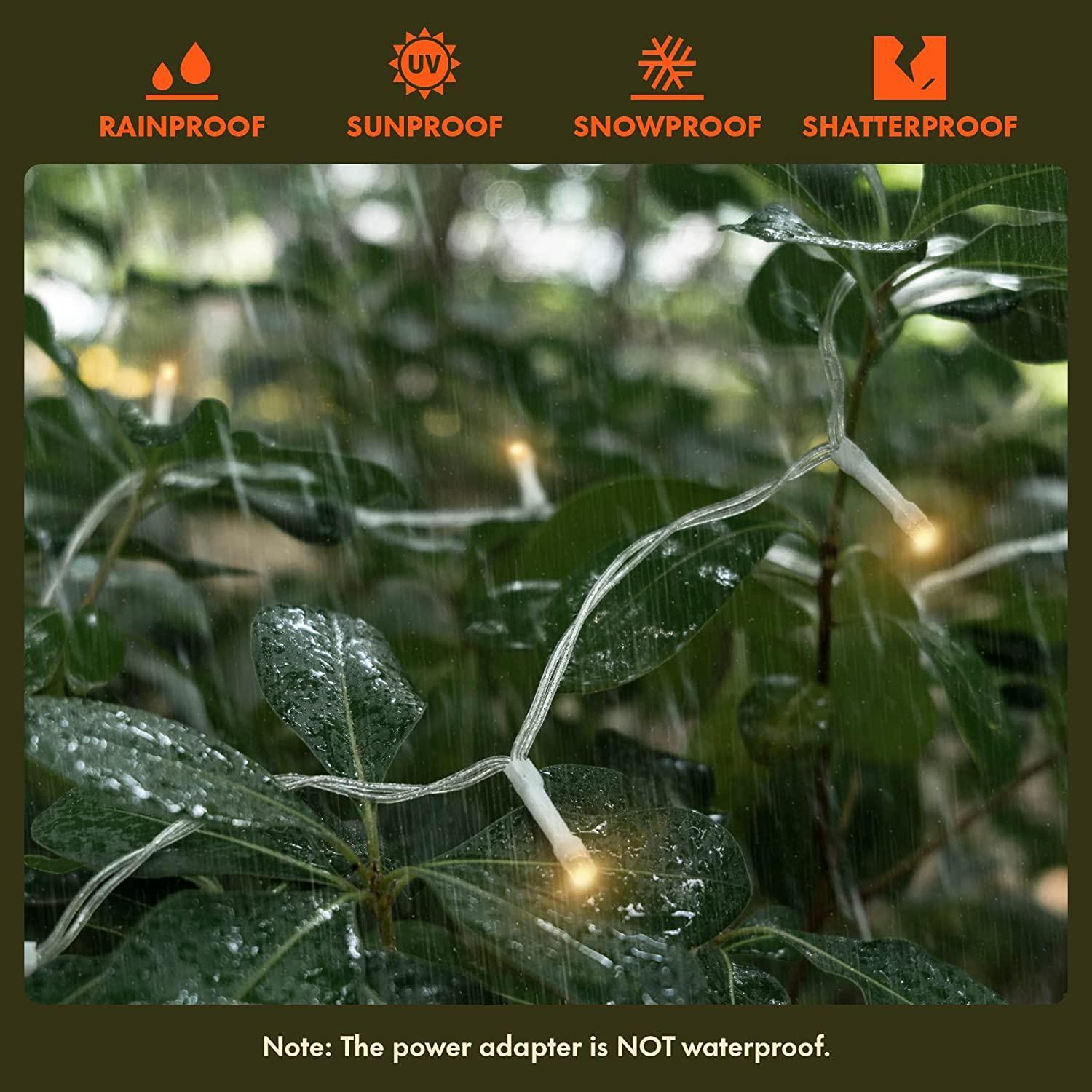 Curtain Lights String – Warm White LED Fairy Lights-Solar Wind LED Chime