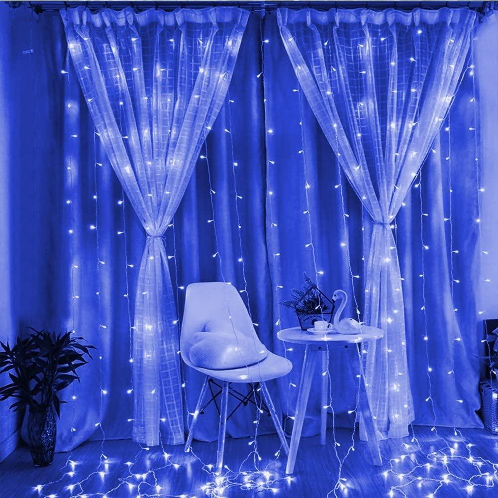 Curtain Lights String – Warm White LED Fairy Lights-Solar Wind LED Chime