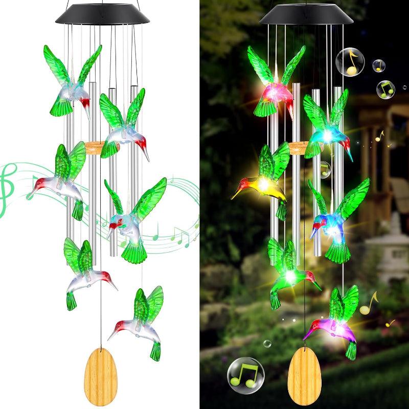 Animal Nature Inspired Wind Chimes-Solar Wind LED Chime