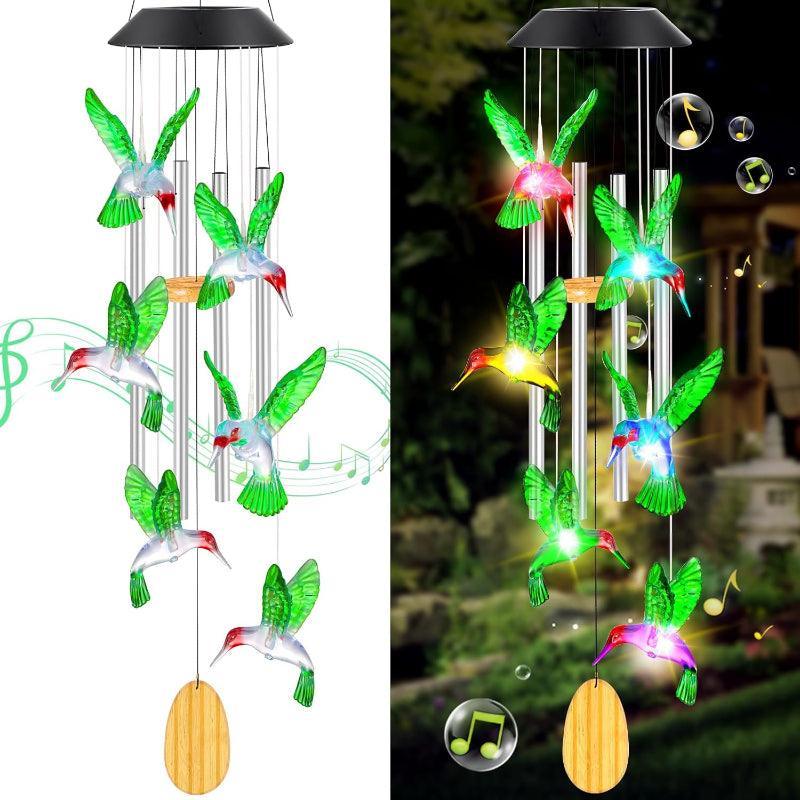 Animal Nature Inspired Wind Chimes-Solar Wind LED Chime