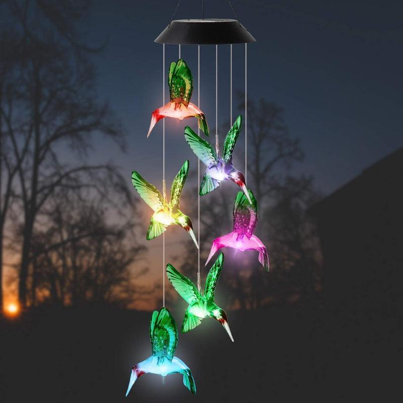 Outdoor Solar Lighted Wind Chime-Solar Wind LED Chime