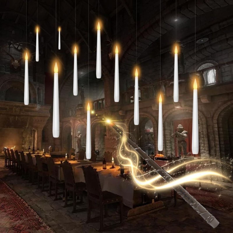 Flameless Floating Candles With Wand