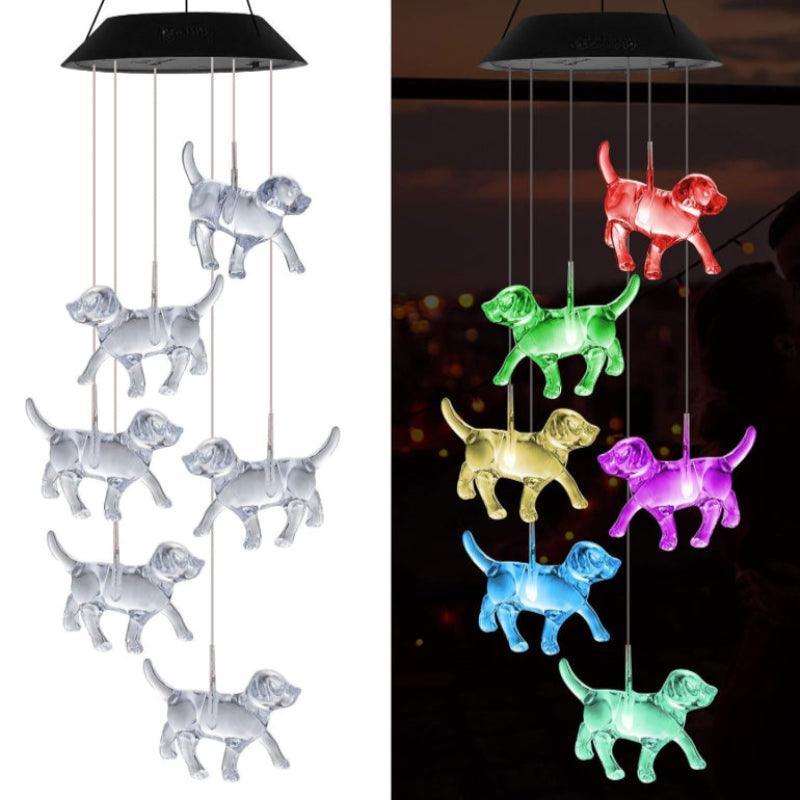 Outdoor Solar Lighted Wind Chime-Solar Wind LED Chime