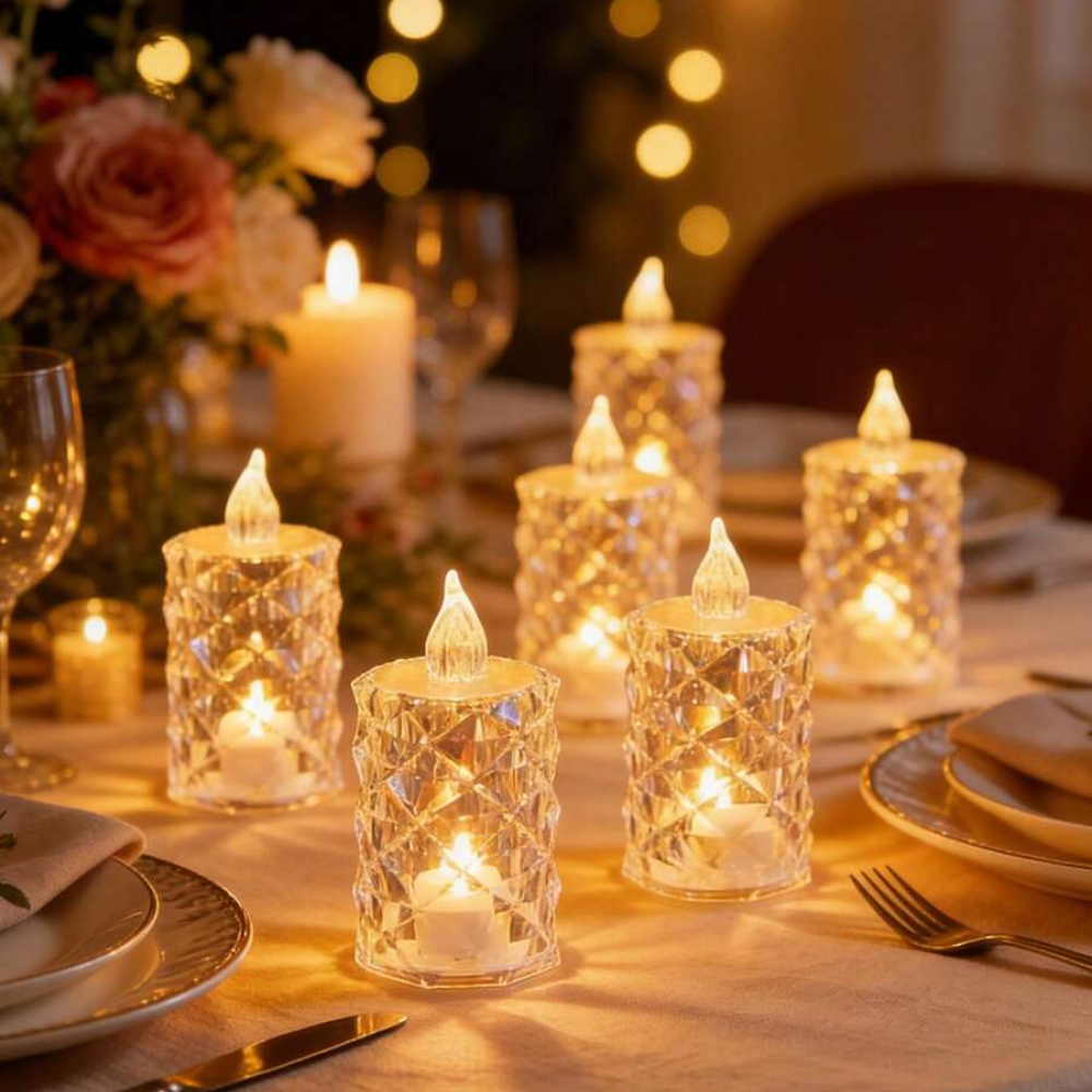 Flameless LED Tea Light Candles For Wedding And Home Decor