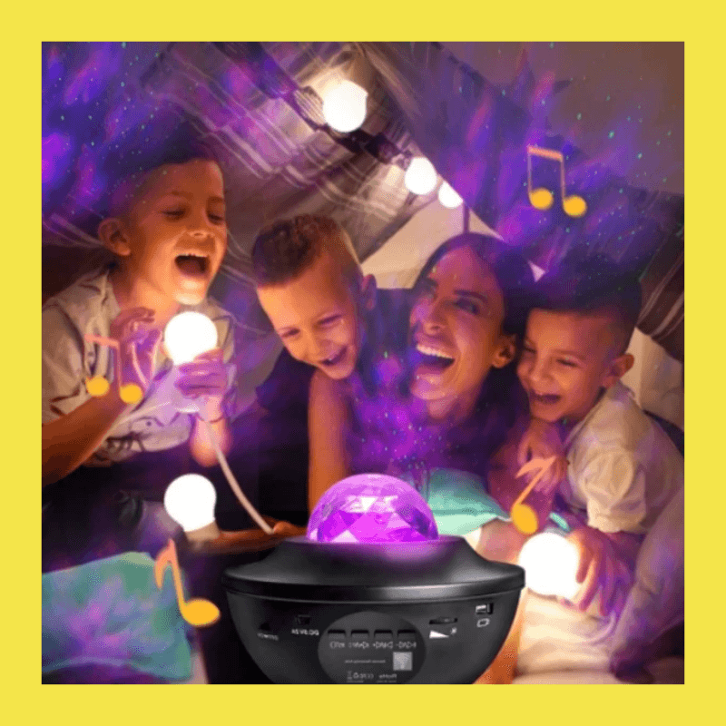 Smart Light Built-In Bluetooth Galaxy Projector-Solar Wind LED Chime
