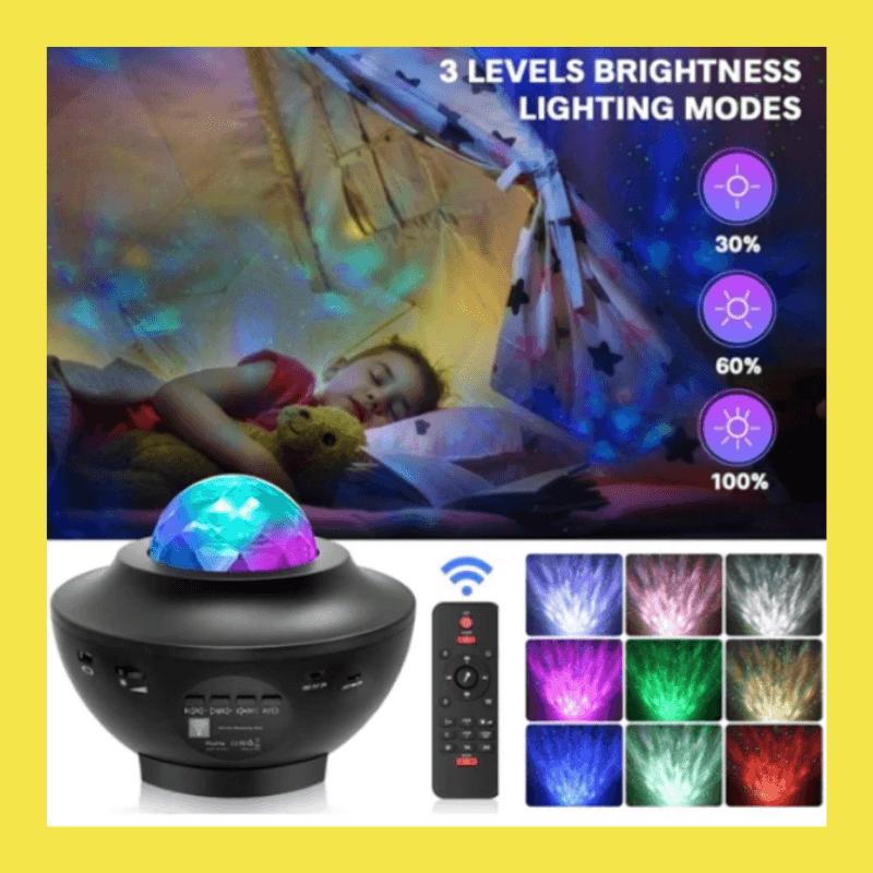 Smart Light Built-In Bluetooth Galaxy Projector-Solar Wind LED Chime