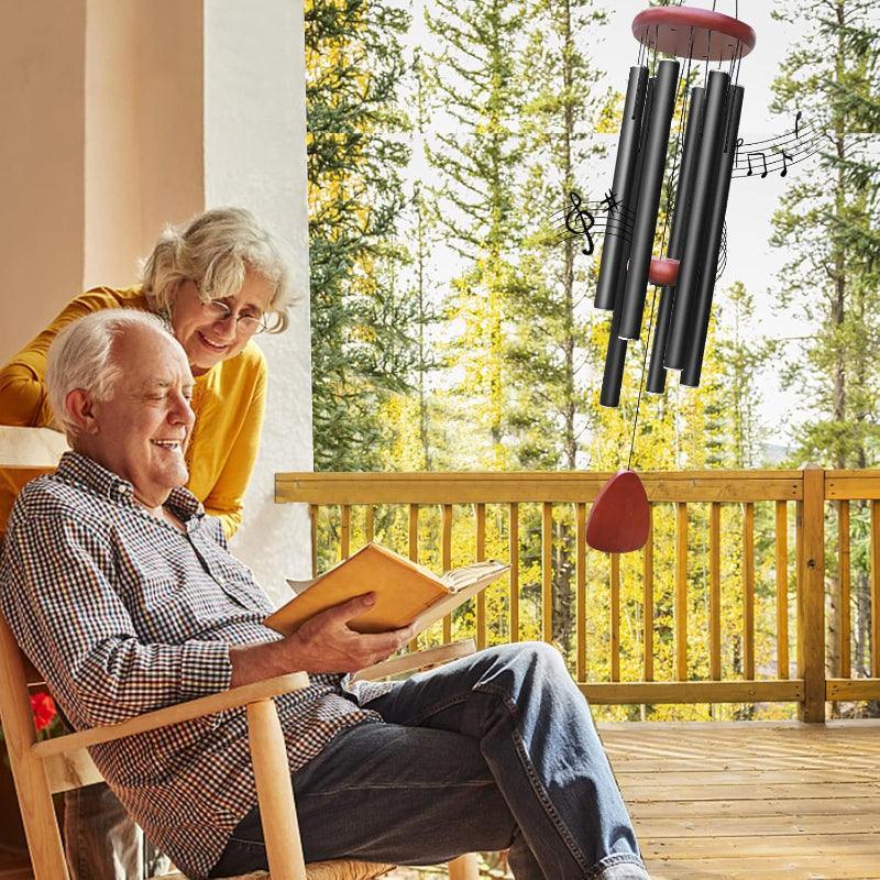 Outdoor Memorial Wind Chime With Teardrop Design-Solar Wind LED Chime