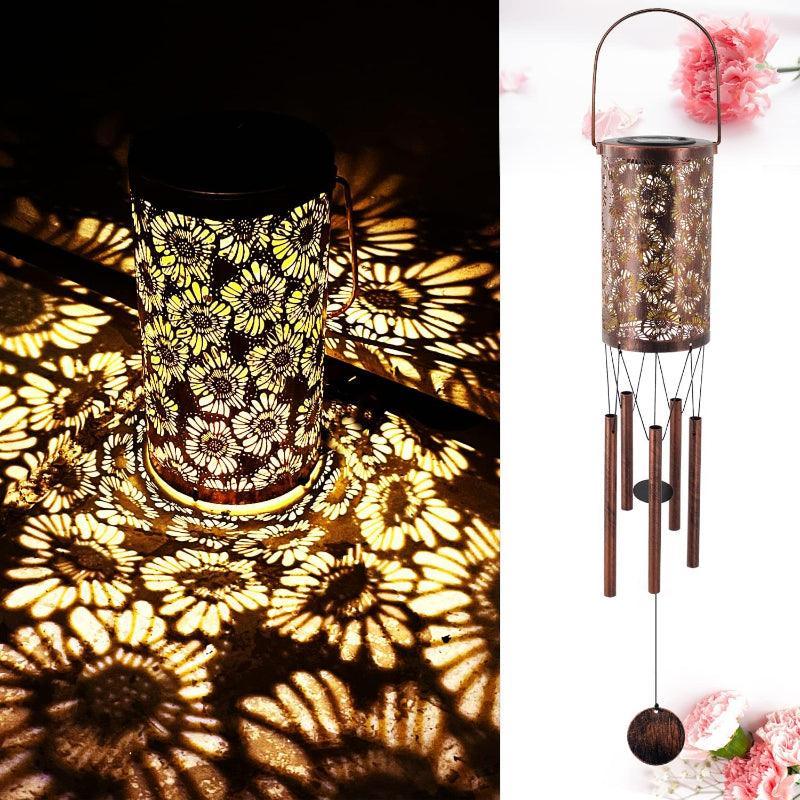 Hanging Solar Lantern Chime Set-Solar Wind LED Chime