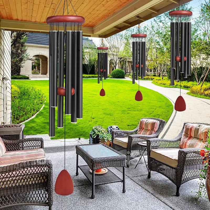Outdoor Memorial Wind Chime With Teardrop Design-Solar Wind LED Chime
