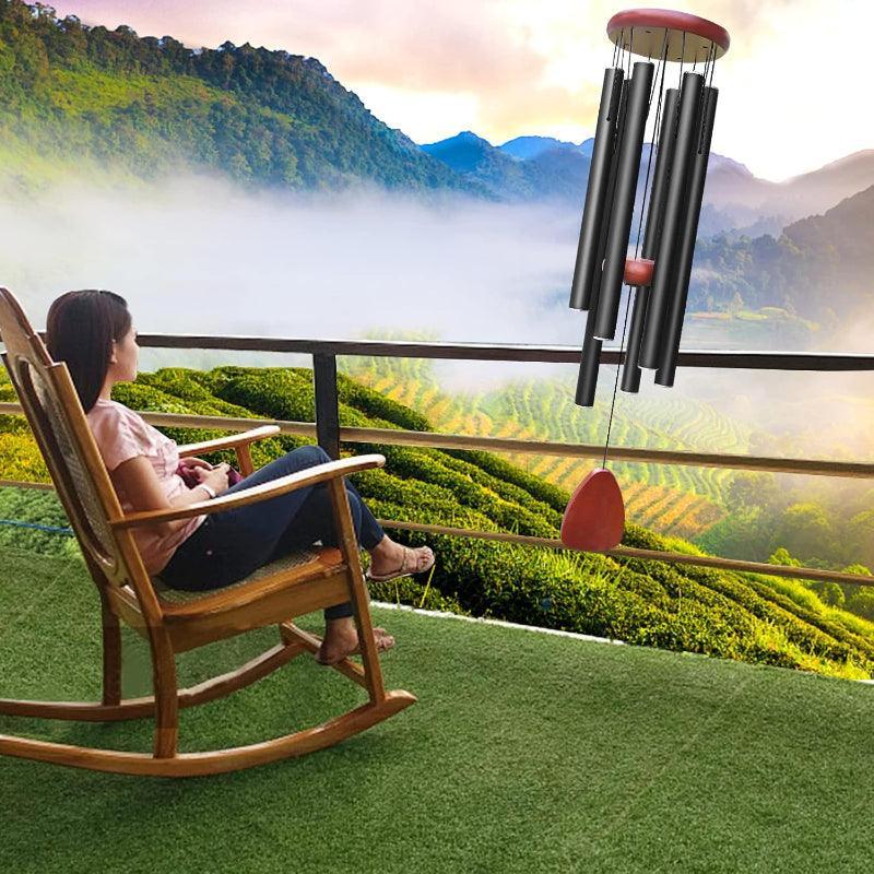 Outdoor Memorial Wind Chime With Teardrop Design-Solar Wind LED Chime