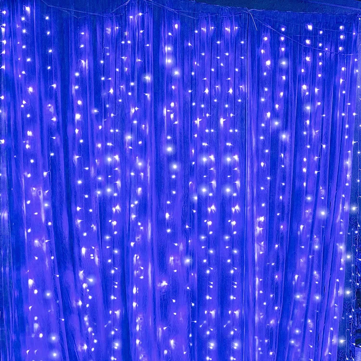Curtain Lights String – Warm White LED Fairy Lights-Solar Wind LED Chime