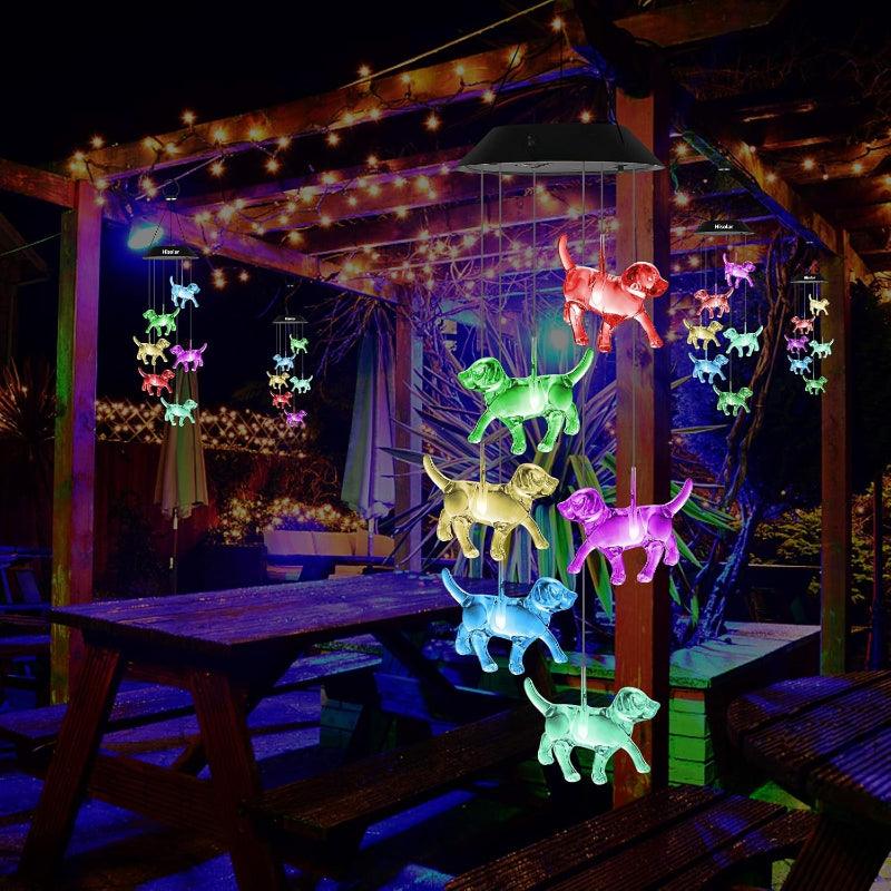 Outdoor Solar Lighted Wind Chime-Solar Wind LED Chime