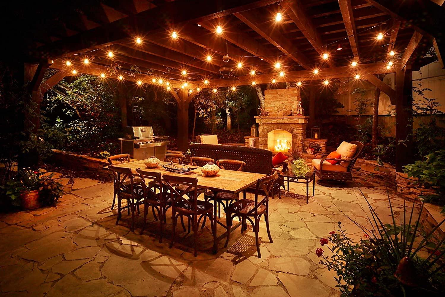 25Ft Globe String Light – Warm Outdoor Ambiance Lighting-Solar Wind LED Chime