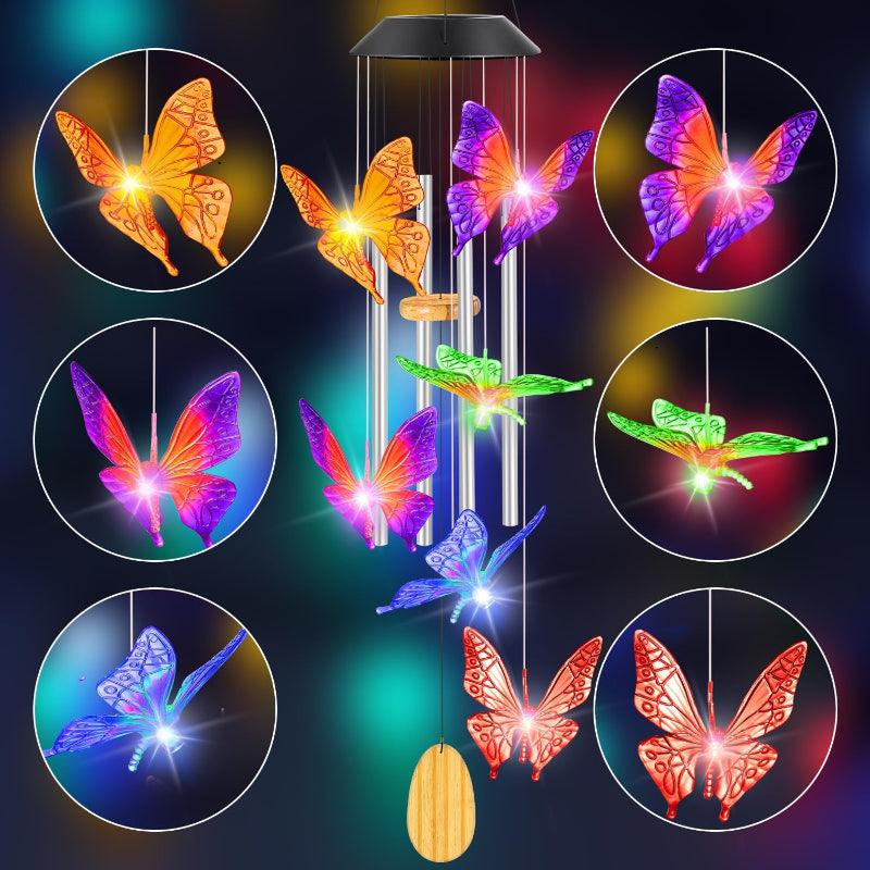 Animal Nature Inspired Wind Chimes-Solar Wind LED Chime