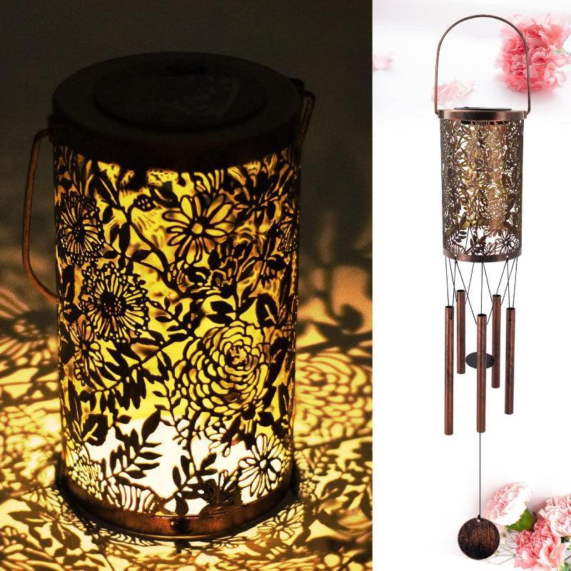 Hanging Solar Lantern Chime Set-Solar Wind LED Chime