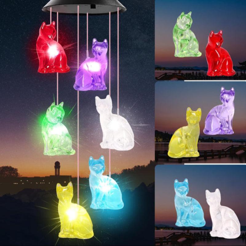 Outdoor Solar Lighted Wind Chime-Solar Wind LED Chime