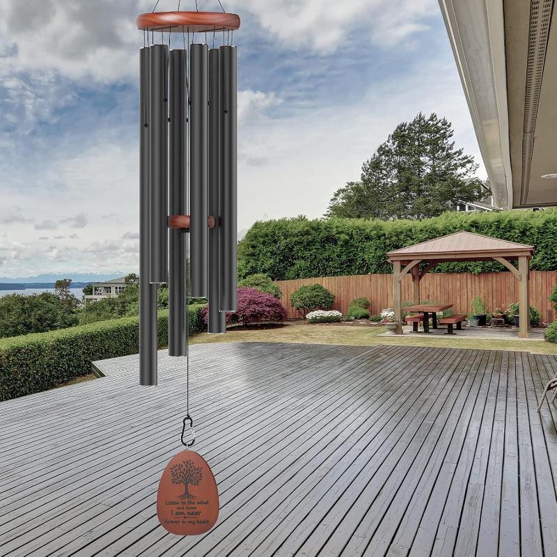 Tree Of Life Design Memorial Wind Chime-Solar Wind LED Chime