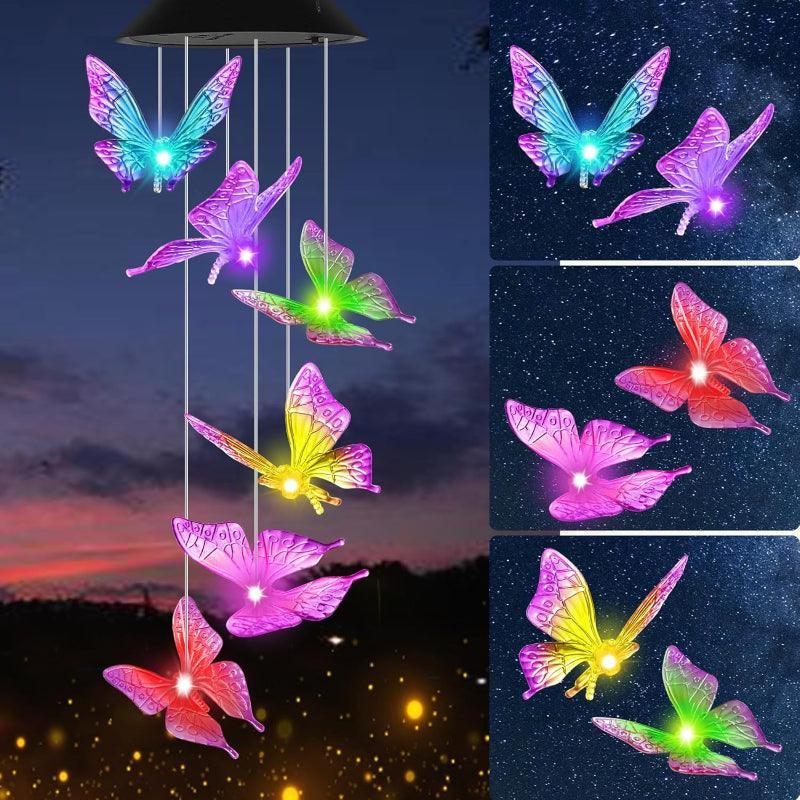 Outdoor Solar Lighted Wind Chime-Solar Wind LED Chime